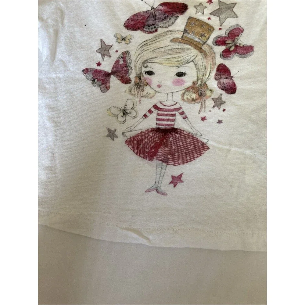 6-9 Months Zara baby girl clothes - one piece long sleeve shirt | person theme